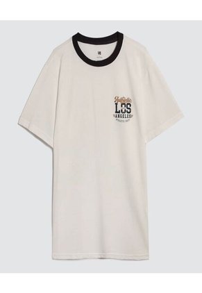 Camiseta Para Hombre Manga Corta Color Crema Marca Ostu #60091319