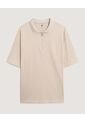 Polo  Para Hombre Cuello Tejido Sin Bolsillo Color Beige Marca Ostu #60110880 de Ostu