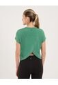 Camiseta Para Mujer Manga Corta Cuello Redondo Color Verde Marca Ostu #40092454 de Ostu