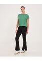 Camiseta Para Mujer Manga Corta Cuello Redondo Color Verde Marca Ostu #40092454 de Ostu