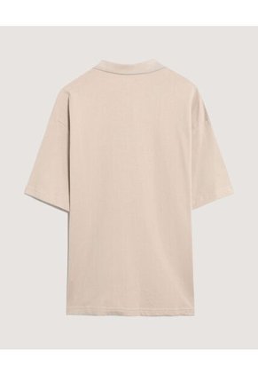 Polo  Para Hombre Cuello Tejido Sin Bolsillo Color Beige Marca Ostu #60110880