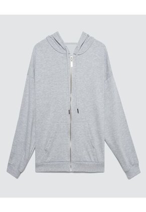 Buzo Para Mujer Zipper Color Gris  Marca Ostu #40060237