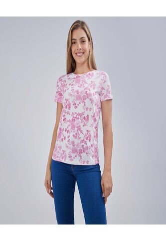 Camiseta Para Mujer Manga Corta Color Rosado  Marca Ostu #40092109 Ostu