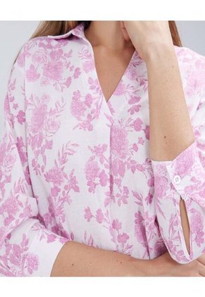 Camisa Para Mujer Manga Larga Color Rosado Marca Ostu #40010220