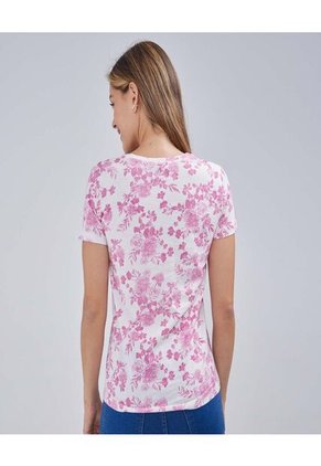 Camiseta Para Mujer Manga Corta Color Rosado  Marca Ostu #40092109