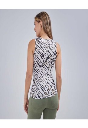 Top Para Mujer Cuello Redondo Color Crema Marca Ostu #40220376