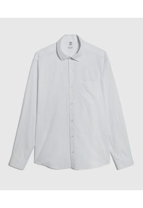 Camisa Para Hombre Manga Larga Con Bolsillo Color Blanco Marca Ostu #60010645