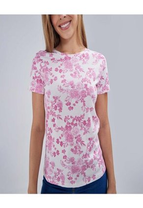 Camiseta Para Mujer Manga Corta Color Rosado  Marca Ostu #40092109