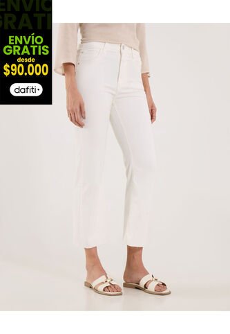 Jean Para Mujer Crop Flare Color Crudo Marca Ostu #40160611 Ostu