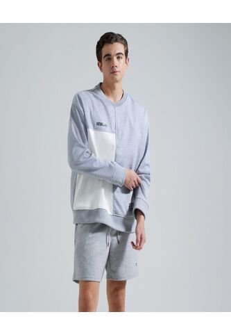 Buzo Para Hombre Cuello Redondo Color Gris  Marca Ostu #60060317 Ostu