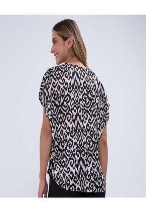Blusa Para Mujer Manga Corta Color Negro Marca Ostu #40121052
