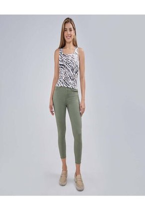 Top Para Mujer Cuello Redondo Color Crema Marca Ostu #40220376