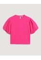Blusa  Infantil Niña Manga Corta Color Fucsia Marca Ostu #90120057 de Ostu
