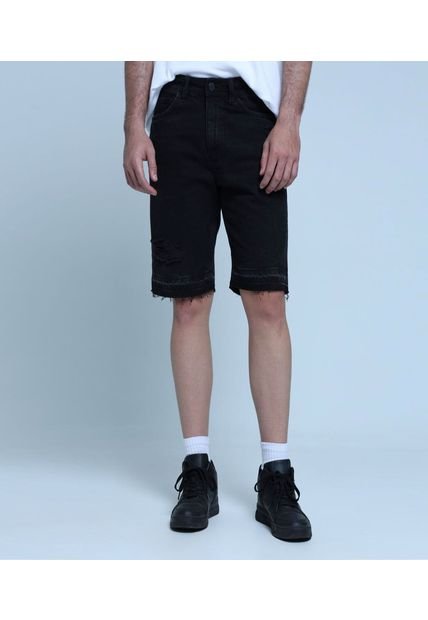 Bermuda Para Hombre Regular Color Negro Marca Ostu #60100350