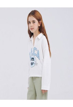 Buzo Para Niña Cuello Redondo Color Blanco Marca Ostu #90060074