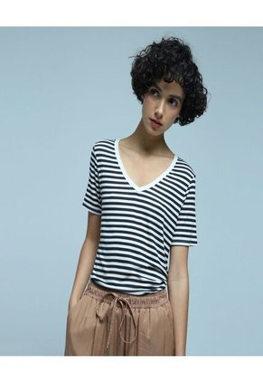 Camiseta Para Mujer Manga Corta Color Negro Marca Ostu #40091957