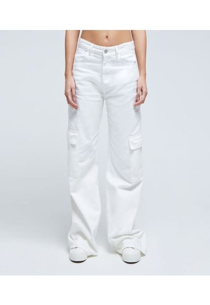 Jean Para Mujer Wide-Leg Color Blanco Marca Ostu #40160400