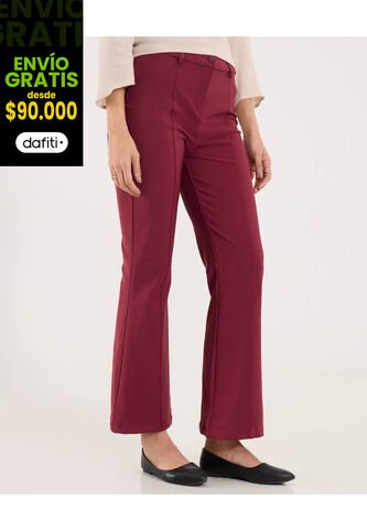 Pantalón Para Mujer Moda Color Vino Marca Ostu #40070829 Ostu