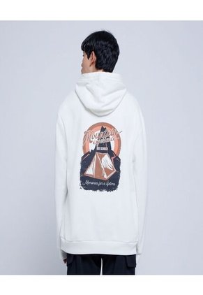 Buzo Para Hombre Hoodie Color Blanco Marca Ostu #60060360