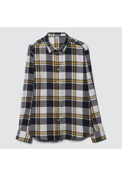 Camisa Para Hombre Manga Larga Sin Bolsillo Color Amarillo  Marca Ostu #60010633