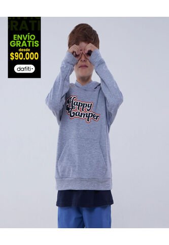 Buzo Para Niño Hoodie Color Gris  Marca Ostu #80060108 Ostu