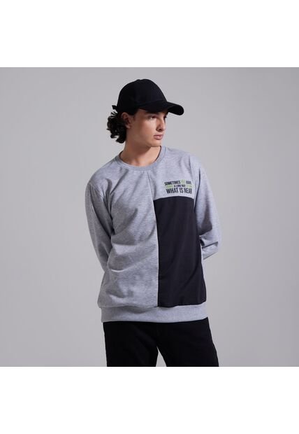 Buzo Para Hombre Cuello Redondo Color Gris  Marca Ostu #60060252