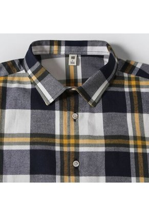 Camisa Para Hombre Manga Larga Sin Bolsillo Color Amarillo  Marca Ostu #60010633