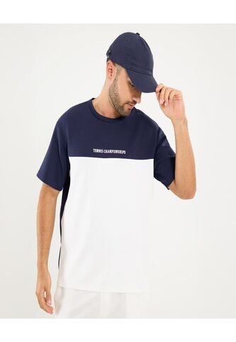 Camiseta Para Hombre Manga Corta Cuello Redondo Color Azul Marca Ostu #60091574 Ostu