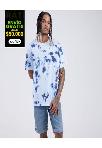 Camiseta Para Hombre Manga Corta Color Azul  Marca Ostu #60091042 Ostu