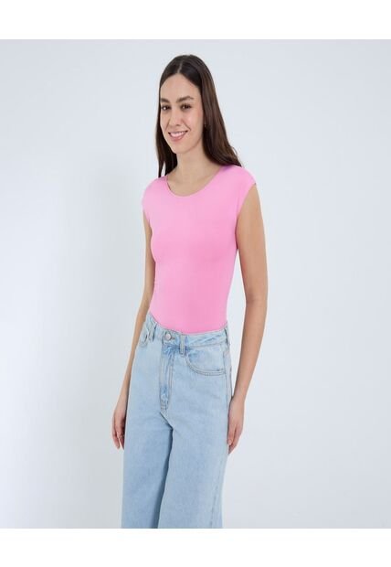 Body Para Mujer Manga Corta Color Rosado Marca Ostu #40200168