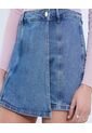 Falda Para Mujer Corto Color Azul Marca Ostu #40140166 de Ostu