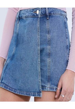 Falda Para Mujer Corto Color Azul Marca Ostu #40140166