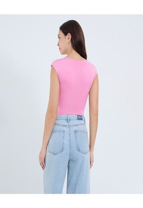 Body Para Mujer Manga Corta Color Rosado Marca Ostu #40200168