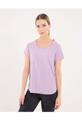 Camiseta Para Mujer Manga Corta Cuello Redondo Color Lila Marca Ostu #40092641