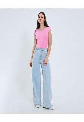 Body Para Mujer Manga Corta Color Rosado Marca Ostu #40200168