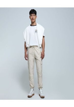 Pantalon Para Hombre Jogger Color Beige Marca Ostu #60070355