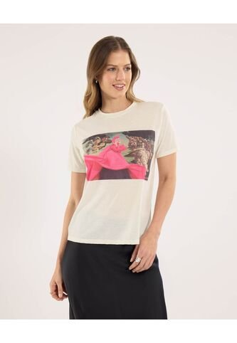 Camiseta Para Mujer Manga Corta Color Blanco Marca Ostu #40091662 Ostu