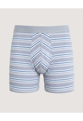 Bóxer Medio Rayas Clásicas  Para Hombre Gris Ostu Ostu