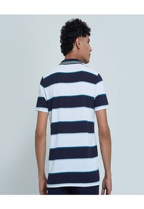 Polo Para Hombre Cuello Tejido Con Bolsillo Color Azul Marca Ostu #60110571