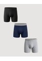 Pack X3 Boxer Medio Básico  Para Hombre Negro Ostu de Ostu