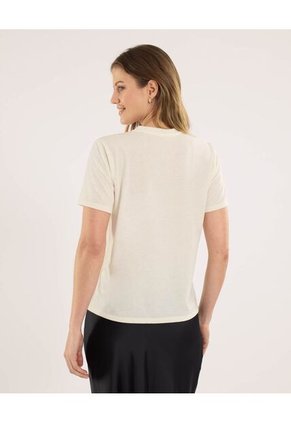 Camiseta Para Mujer Manga Corta Color Blanco Marca Ostu #40091662