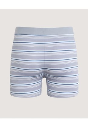 Bóxer Medio Rayas Clásicas Para Hombre Gris Ostu
