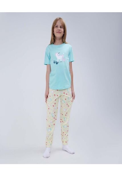 Pijama Para Niña M/C P/L Color Verde  Marca Ostu #90040065