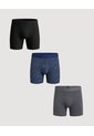 Pack X3 Boxer Medio Con Estampados  Para Hombre Negro Ostu de Ostu