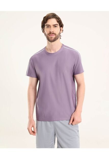 Camiseta  Para Hombre Manga Corta Cuello Redondo Color Morado Marca Ostu #60091803