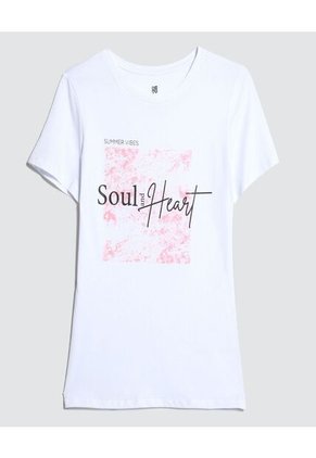 Camiseta Para Mujer Manga Corta Color Blanco Marca Ostu #40092002