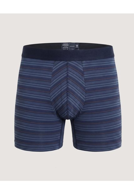 Bóxer Medio Rayas Clásicas  Para Hombre Azul Ostu