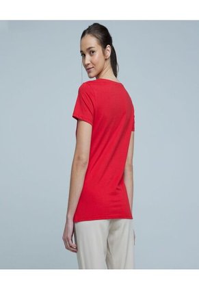 Camiseta Para Mujer Manga Corta Color Rojo Marca Ostu #40092005