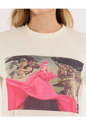 Camiseta Para Mujer Manga Corta Color Blanco Marca Ostu #40091662