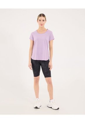 Camiseta Para Mujer Manga Corta Cuello Redondo Color Lila Marca Ostu #40092641